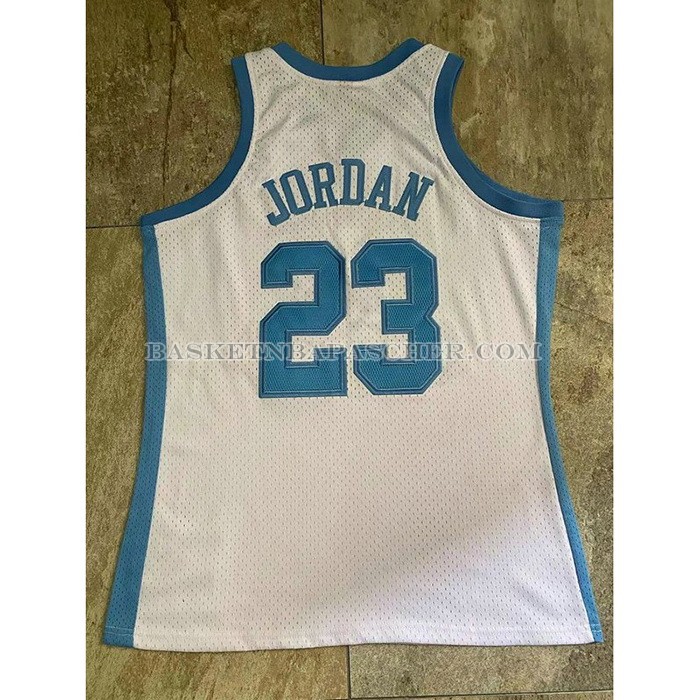 Maillot NCAA North Carolina Tar Heels Michael Jordan NO 23 Mitchell & Ness 1983-84 Blanc